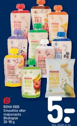 REMA 1000 Smoothie eller majsnacks tilbud