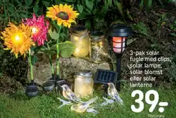 REMA 1000 3-pak solar / solar lanterner tilbud