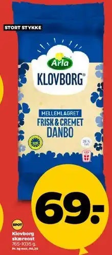 Netto Arla Klovborg Danbo tilbud