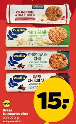 Netto Wasa fuldkornskiks / kiks tilbud