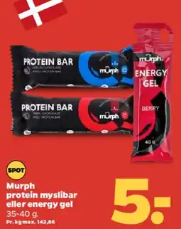 Netto Murph proteinbar eller energy gel tilbud