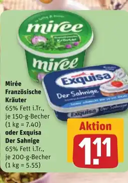 REWE DE Mirée Französische Kräuter oder Exquisa Der Sahnige tilbud