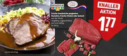 REWE DE Frische französische Jungbullen Rouladen, frischer Braten oder Gulasch tilbud