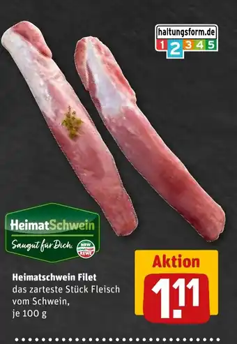 REWE DE Heimatschwein Filet tilbud