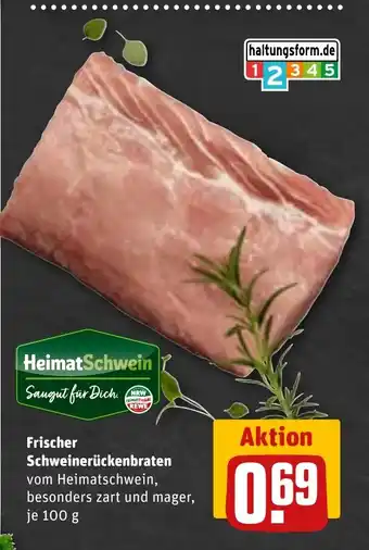 REWE DE Frischer Schweinerückenbraten tilbud
