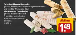 REWE DE Fackelbrot Cheddar Mozzarella oder Ofenwrap Flammkuchen tilbud