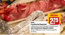 REWE DE Aoste Französische Ringsalami oder Französische Baguette Salami tilbud