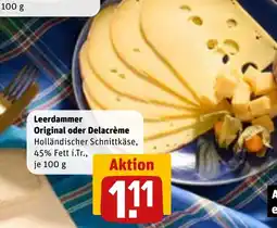 REWE DE Leerdammer Original oder Delacrème tilbud