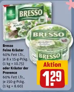 REWE DE Bresso Feine Kräuter oder Kräuter der Provence tilbud