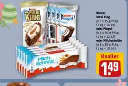 REWE DE Kinder Maxi King oder Pingui oder Milchschnitte tilbud