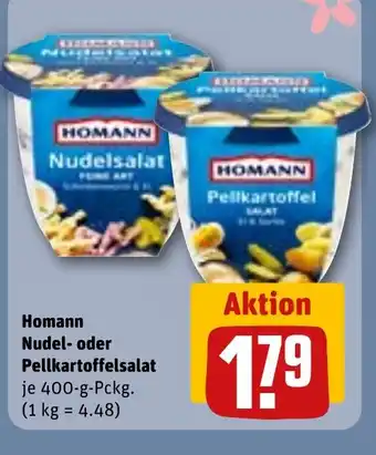REWE DE Homann Nudel- oder Pellkartoffelsalat tilbud