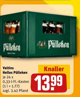 REWE DE Veltins Helles Pülleken tilbud