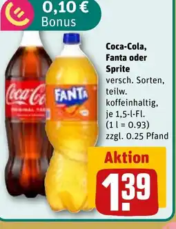REWE DE Coca-Cola, Fanta oder Sprite tilbud