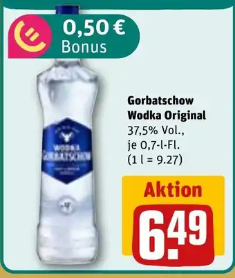 REWE DE Gorbatschow Wodka Original tilbud