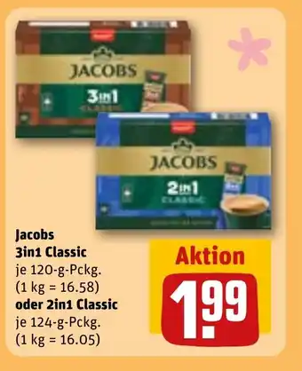 REWE DE Jacobs 3in1 Classic oder 2in1 Classic tilbud