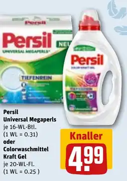 REWE DE Persil Universal Megaperls oder Colorwaschmittel Kraft Gel tilbud