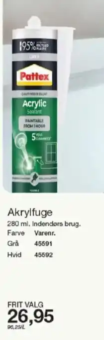 Harald Nyborg Pattex Akrylfuge tilbud