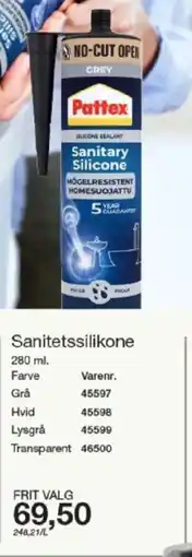 Harald Nyborg Pattex Sanitetssilikone tilbud