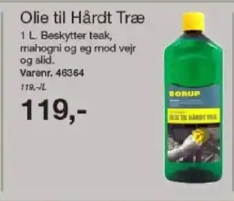 Harald Nyborg BORUP Olie til Hårdt Træ tilbud