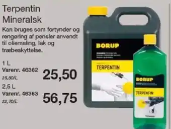 Harald Nyborg Terpentin Mineralsk tilbud
