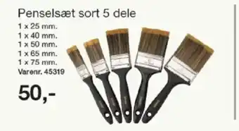 Harald Nyborg Penselsæt sort 5 dele tilbud
