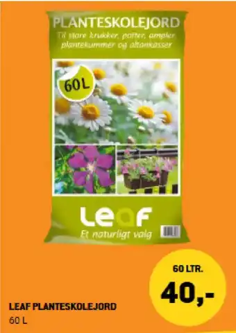 XL-BYG Leaf planteskolejord tilbud