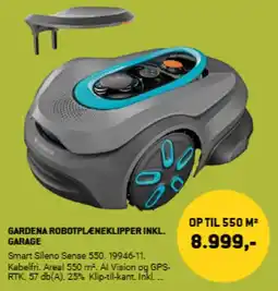 XL-BYG Gardena robotpleneklipper inkl. garage tilbud