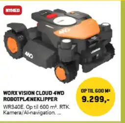 XL-BYG Worx Vision cloud 4WD robotpleneklipper tilbud