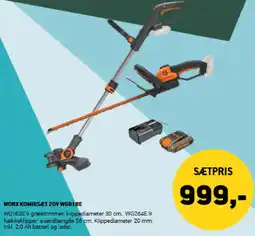 XL-BYG Worx kombiset 20v WG918E tilbud