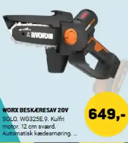 XL-BYG Worx beskæresav 20v tilbud