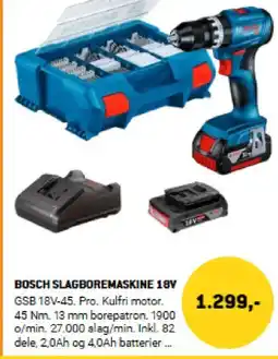 XL-BYG Bosch slagboremaskine 18v tilbud