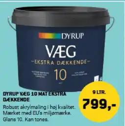 XL-BYG Dyrup Væg 10 mat ekstra dækkende tilbud