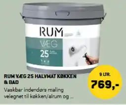 XL-BYG Rum Væg 25 halvmat køkken & bad tilbud