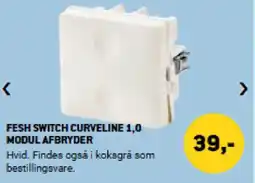XL-BYG Fesh switch curveline 1,0 modul afbryder tilbud