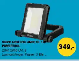 XL-BYG Gripo Arbejdslampe til 18v powertool tilbud