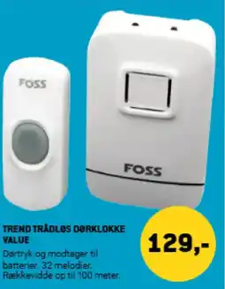 XL-BYG Trend trådløs dørklokke value tilbud