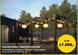XL-BYG Plus cubic pergola-3 moduler m/tokyo hegn tilbud