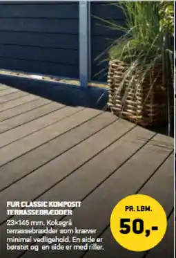 XL-BYG Fur Classic komposit terrassebrædder tilbud