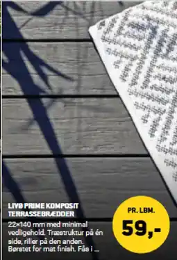 XL-BYG Livo Prime komposit terrassebrædder tilbud