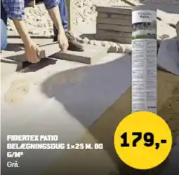 XL-BYG Fibertex patio belegningsdug 1x 25 m. 80 g/ m² tilbud