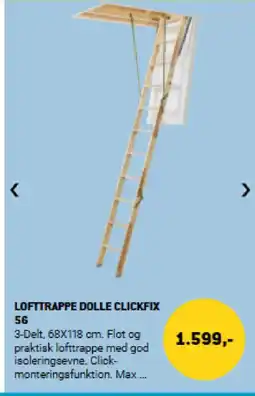 XL-BYG Lofttrappe dolle clickfix 56 tilbud