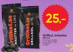 BigDollar BBQ King Grillkul, briketter tilbud