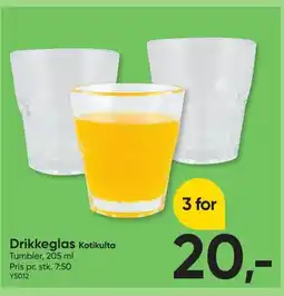 BigDollar Drikkeglas Kotikulta tilbud