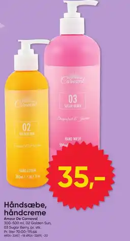 BigDollar Amour De Carnaval Håndsæbe, håndcreme tilbud