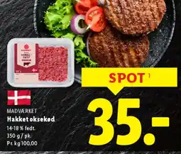 Lidl Hakket oksekød 14-18% fedt tilbud