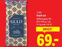 Lidl Guld ost tilbud