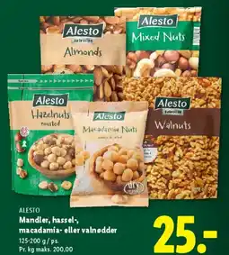 Lidl Mandler, hassel-, macadamia- eller valnødder tilbud