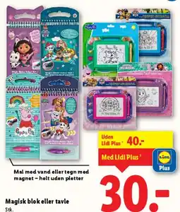 Lidl Magisk blok eller tavle (mal med vand / tegn med magnet) tilbud