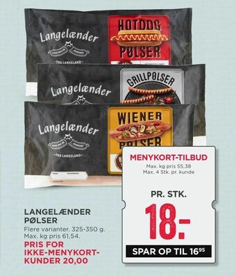 MENY Langelænder pølser tilbud