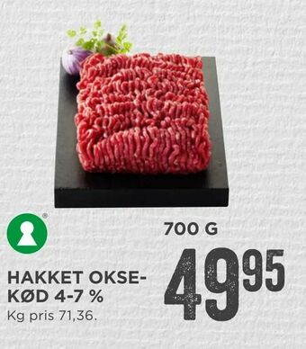 MENY Hakket oksekød 4-7 % tilbud